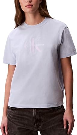 Calvin Klein womens Monogram Logo Crewneck T-shirt Monogram Logo Crewneck T-shirt (pack of 1) on Amazon.ae - Price Tracker