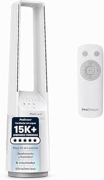 Pro Breeze 40 inch Bladeless Tower Fan with DC Motor - Ultra Quiet Fan with Remote Control, LED Display, 6 Fan Speeds, 5 Operation Modes, 60° Automatic Oscillation & 7H Timer (White) on Amazon.ae - Price Tracker