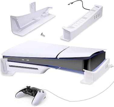 MAKINGTEC Horizontal Stand for PS5 Slim Console With 4 USB Ports, Accessories Base for Sync & Charge, Desk Stand Compatible With Disc & Digital Edition on Amazon.ae - Price Tracker