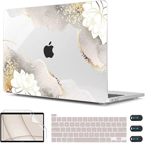 CISSOOK Compatible with MacBook Pro 13 inch Case 2020-2025 Model M1 & M2 A2338 A2251 A2289, Floral Hard Shell Case & Keyboard Cover for MacBook Pro 13 with Touch Bar, Charming Painting on Amazon.ae - Price Tracker