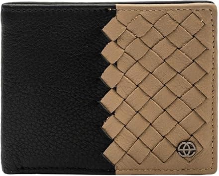 Eske Paris Hilary Bi-Fold Men's Wallet with 6 Card Slots, Stylish Mens Leather Wallet, Black & Stone on Amazon.ae - Price Tracker