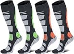 2 Pairs Winter Merino Wool Ski Socks Thermal Knee High Snowboard Sport Socks for Men Women Snow Snowboard Hunting Hiking, Large. - Best Deal Finder