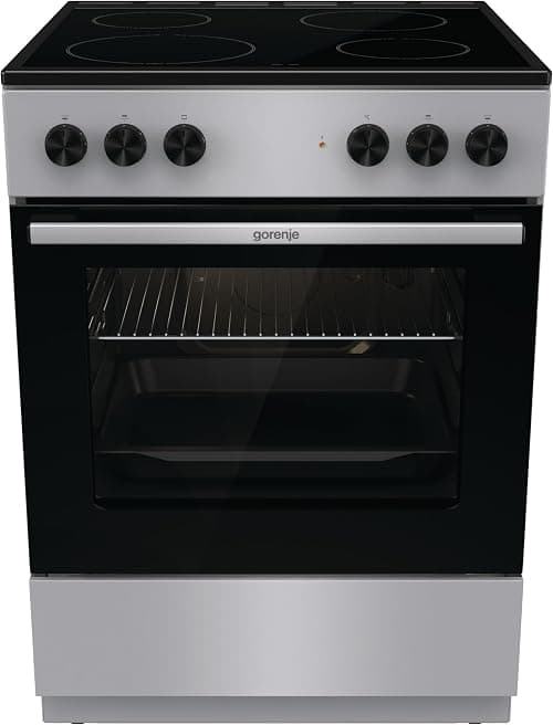Gorenje GEC6A11SG 60 cm Electric Cooking Range with Glass Ceramic Hob, 65 Litres Oven Capacity, Made in Czech Republic, 1 Year Warranty على Amazon.ae - متتبع الأسعار