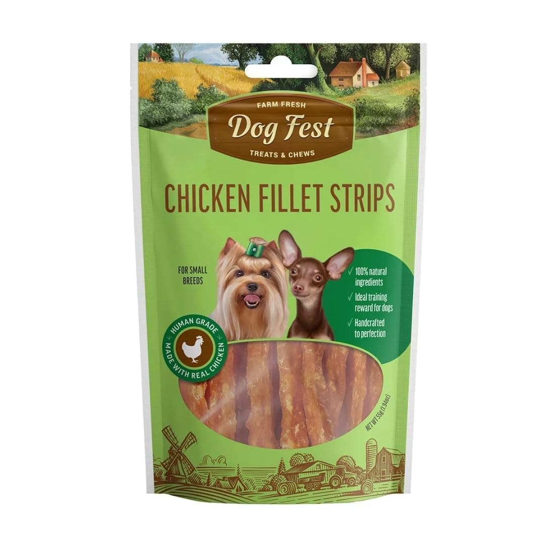 Dog Fest Chicken Fillets Stripes Dog Treat 55 gm on Amazon.ae - Price Tracker