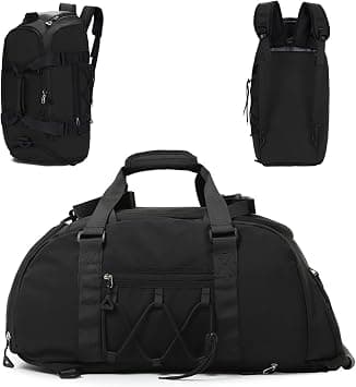Gym Bag with Shoe Compartment & Wet Pocket, 3-in-1 Duffle Bag for Travel, Yoga, Sports, Fitness, and Workout, Large Capacity Weekender Overnight Bag for Women & Men على Amazon.ae - متتبع الأسعار