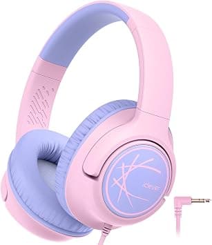 iClever Kids Headphones, Wired Headphones for Kids 85dBA Safe Volume Limit, Stereo Sound Foldable Adjustable Over Ear, 3.5mm Jack Boys Girls Childrens Headphones for School - دليلك لأفضل العروض