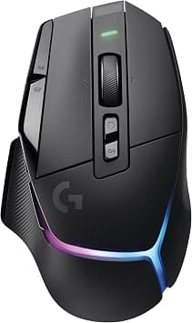 ماوس لوجيتك G502 X بلس لايت سبيد اللاسلكي البصري - مفاتيح لايت فورس المختلطة، إضاءة لايت سينك RGB، مستشعر العاب هيرو 25K، متوافق مع الكمبيوتر - macOS/Windows - أسود على أمازون - دليلك لأفضل العروض