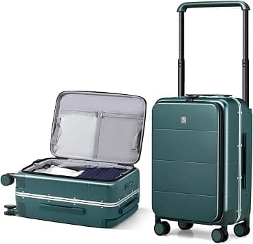 Hanke 20 Inch Carry On Luggage, Top OpenHard Shell Suitcases with Wheels Travel TSA Luggage Aluminum Carry On Bag with Wide Handle(Blackish Green) on Amazon.ae - Price Tracker