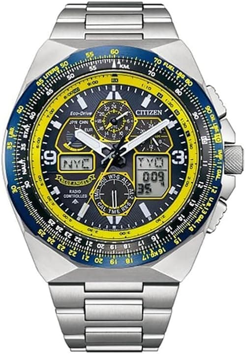 Citizen Men Ecodrive Promaster Blue Dial Stainless Steel Analog-Digital Watch, Silver on Amazon.ae - Price Tracker