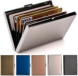 RFID Credit Card Holder for Women and Men, Stainless Steel Credit Card Wallet for Holding Debit Card and ID Card - Best Deal Finder