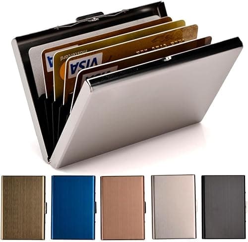 RFID Credit Card Holder for Women and Men, Stainless Steel Credit Card Wallet for Holding Debit Card and ID Card on Amazon.ae - Price Tracker