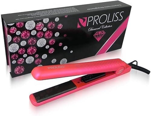 Diamond Collection 1.25 Ceramic Hair Straightener Flat Iron (Pink) on Amazon.ae - Price Tracker