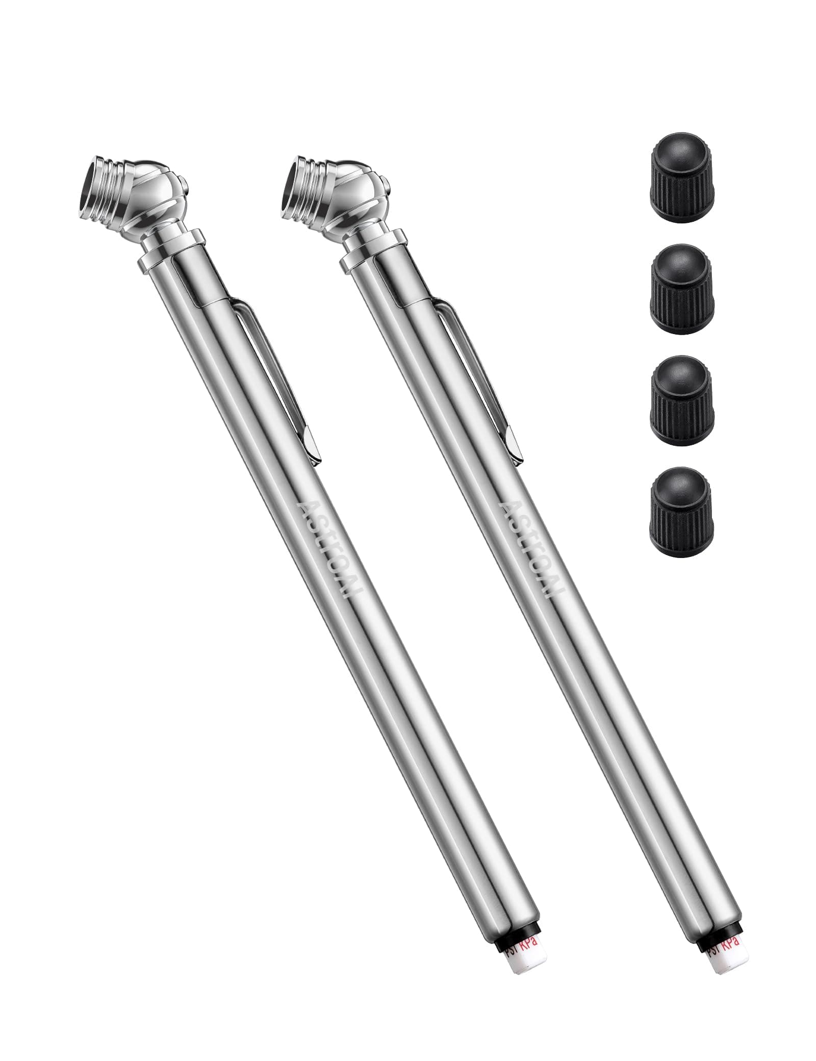 AstroAI Pencil Tire Pressure Gauge 2 Pack (10-75PSI, ±2% Span), Air Pressure Gauge for Tires, Stainless Steel Body, and Metal Made Nozzle 3 Measurements for Cars, Bikes, Vehicles on Amazon.ae - Price Tracker