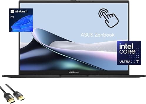 ASUS Zenbook Laptop, 14” WUXGA OLED Touchscreen Display, Intel Core Ultra 7-155H (Up to 4.8Ghz), Intel Arc Graphics, 16GB RAM, 1TB PCIe 4.0, WiFi 6E, Backlit KB, TB 4, PDG HDMI Cable, Win 11 Pro on Amazon.ae - Price Tracker