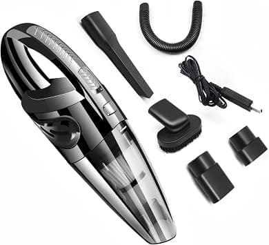 Wireless Car Vacuum Cleaner, Cordless Handheld Vacuum for Pet Hair with 4KPa Strong Suction, Wet Dry Dual Use, Portable 12V Vacuum Cleaner, 30-Min Runtime, 600ML Large Dust Cup, Includes 3 Attachments on Amazon - Best Deal Finder