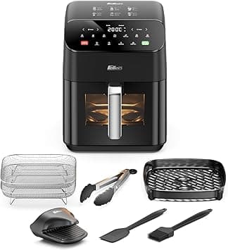 Feller Germany Air Fryer 1800 W, Large 7L Cap., Xcyclone-Tech, 4x Non-Stick Ceramic Coating, 10 Cooking Functions, Touch Panel, Cool-Touch+Interior Lightning, AFR700, 2Y Guarantee-UAE Version (Black) on Amazon.ae - Price Tracker