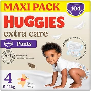 Huggies Extra Care Nappy Panties Size 4 (7-14Kg), 4 Packs Of 26 Diapers - 4280 Gr - Amazon.ae Price Tracker