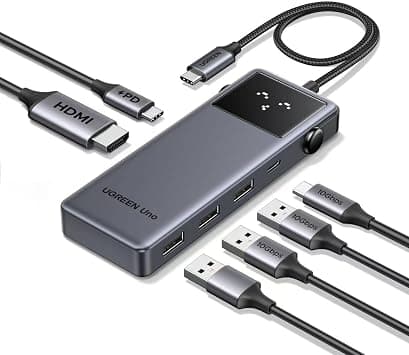 UGREEN 8-in-1 USB C Hub, HDMI 4K, SD TF, 10Gbps, PD 100W | Multi-Port Adapter, USB-C/A 3.2 Gen2 10Gbps, HDMI 4K@60Hz, SD/TF 170Mb/s, PD 100W for MacBook and Dell - متتبع أسعار Amazon.sa