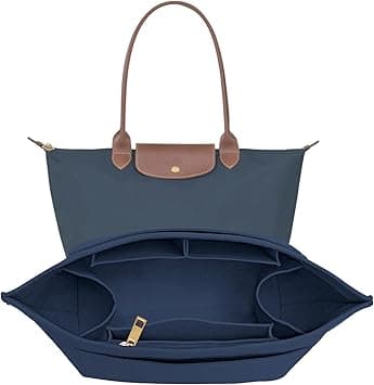 Purse Organizer Insert for Longchamp Le Pliage L Handbag Insert Felt Long Champ Tote Bag Organizer Insert with Cup (DarkBlue, Large) on Amazon.ae - Price Tracker