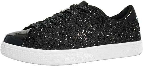 LUCKY STEP Glitter Sneakers Lace up | Fashion Sneakers | Sparkly Shoes for Women على Amazon.ae - متتبع الأسعار