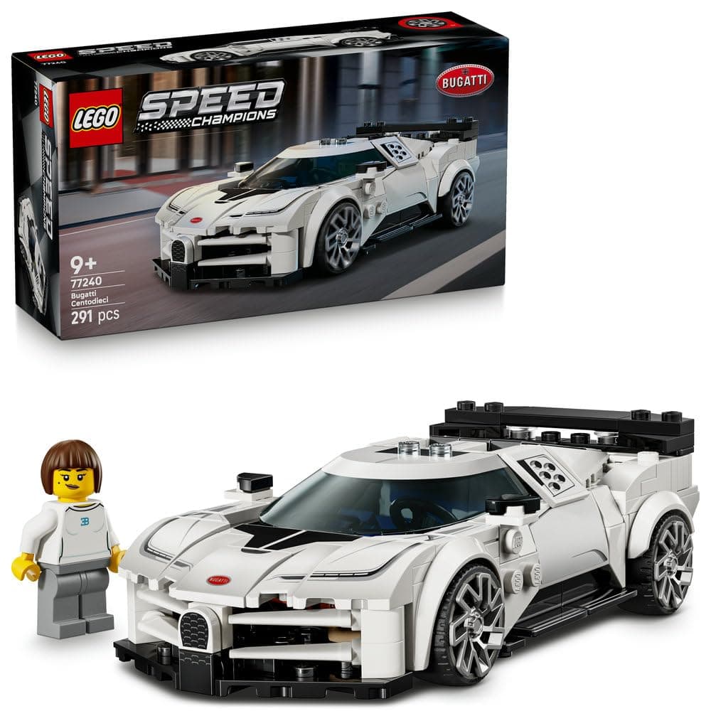 LEGO Speed Champions Bugatti Centodieci Hyper Sports Car Toy - Car Model Kit with a Driver Minifigure - Birthday Gift for 9+ Year Old Boys - 77240 on Amazon.ae - Price Tracker