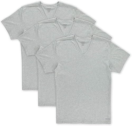 Calvin Klein mens Undershirts Cotton Classics 3 Pack V Neck Tshirts shirt (pack of 3) on Amazon.ae - Price Tracker
