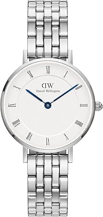 Daniel Wellington DW00100685 Petite Roman Numerals 5-Link Watch for Womens, 28 mm Size, White/Silver on Amazon.ae - Price Tracker