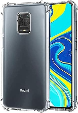 Flexible Bumper with Reinforced Corners Transparent Protective Case for Xiaomi Redmi Note 9S / Note 9 Pro/Note 9 Pro (Clear) على Amazon.ae - متتبع الأسعار