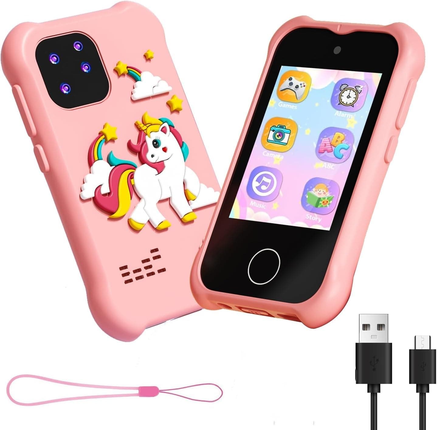 Kids Toddler Toy Phone for Girls Boys Age 3-6, MP3 Music Player with three Camera, Kids Phone for Girls Boys 3 4 5 6 7 Year Old, Best Birthday Gift for Children (Pink) on Amazon.ae - Price Tracker