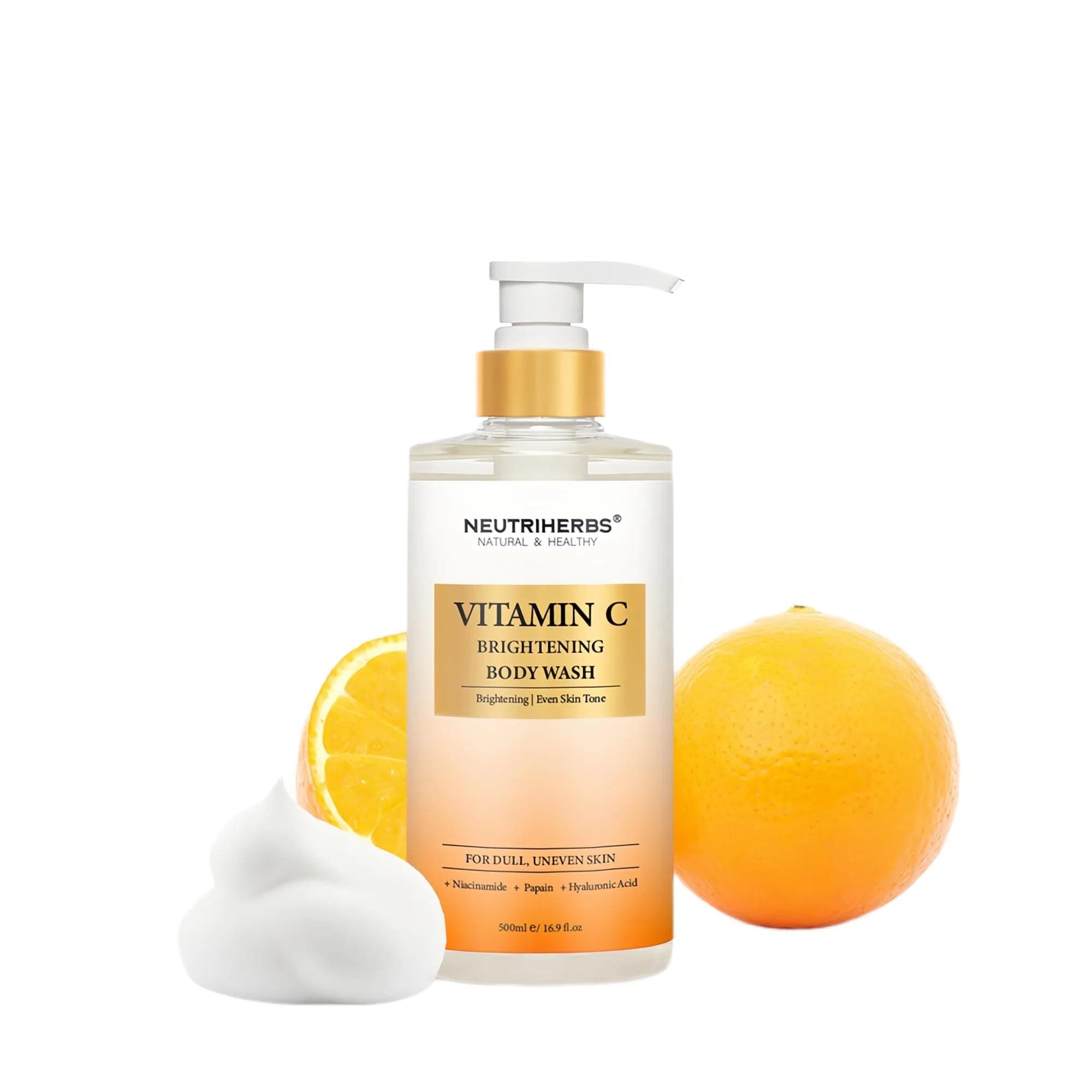 Neutriherbs Brightening Body Wash for Dull,Uneven Skin, Vitamin C Brightening Shower Gel For Women And Men, Daily Shower Soap With Papain, Niacinamide - Citrus Scent 16.9 Fl.Oz on Amazon.ae - Price Tracker