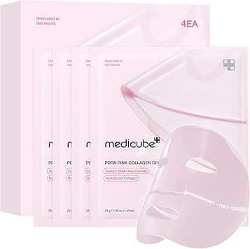 medicube Salmon DNA PDRN pink collagen jelly gel mask | overnight face mask for glass glow skin- elasticity, hydrating, firming and moisturizing | korean skincare, 28g, 4ea on Amazon.ae - Price Tracker