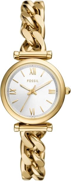 Fossil Women's Carlie Mini Quartz Stainless Steel Three-Hand Watch, Color: Gold (Model: ES5329) - Amazon.ae Price Tracker