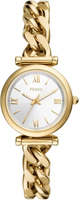 Fossil Women's Carlie Mini Quartz Stainless Steel Three-Hand Watch, Color: Gold (Model: ES5329) - Best Deal Finder