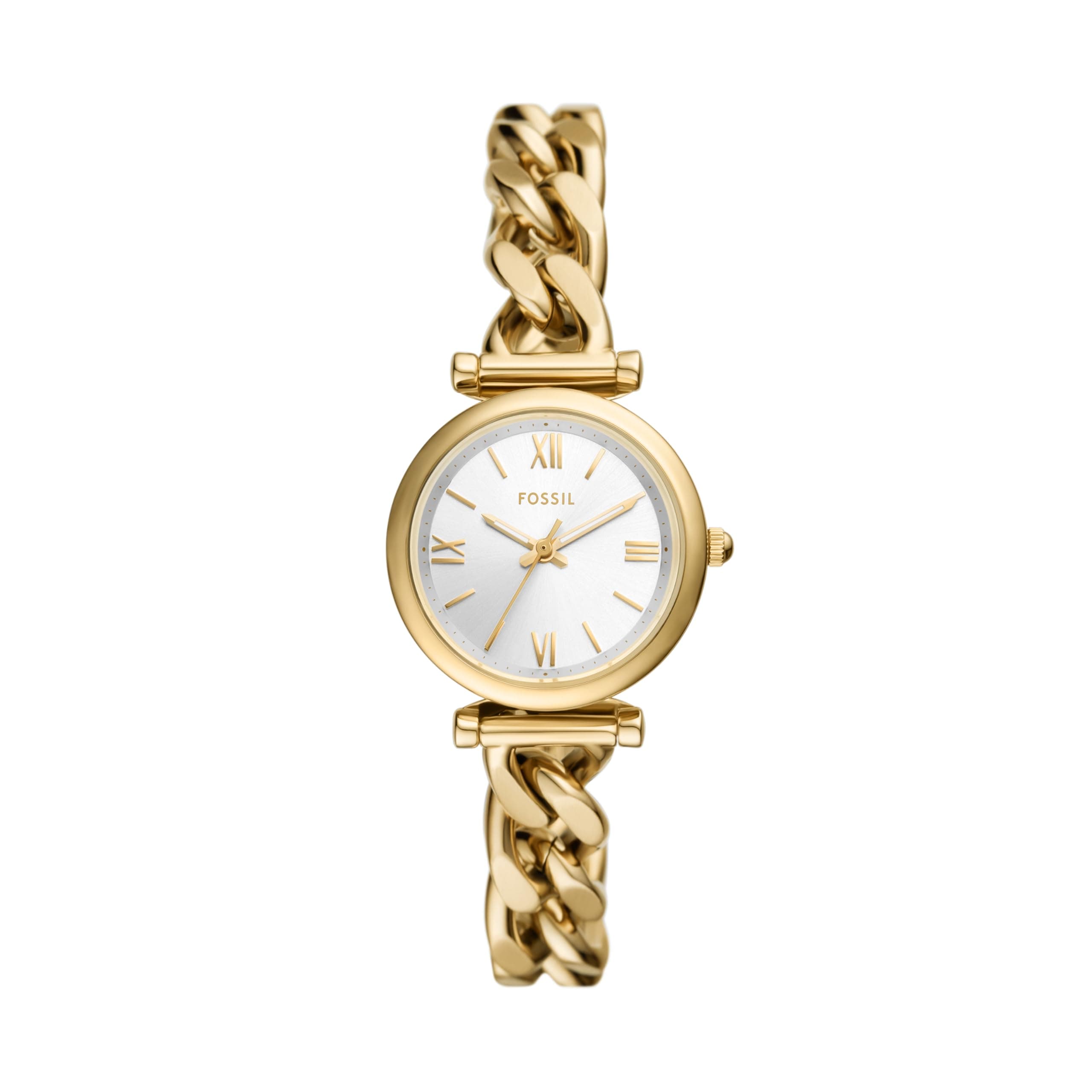 Fossil Women's Carlie Mini Quartz Stainless Steel Three-Hand Watch, Color: Gold (Model: ES5329) on Amazon.ae - Price Tracker