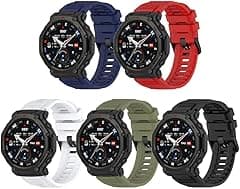 Compatible for Amazfit T-Rex 3 Pro 48mm, 22mm Width Soft Silicone Wristband Replacement WatchBand Strap for Amazfit T-Rex 3 Pro Smartwatch - Amazon.ae Price Tracker