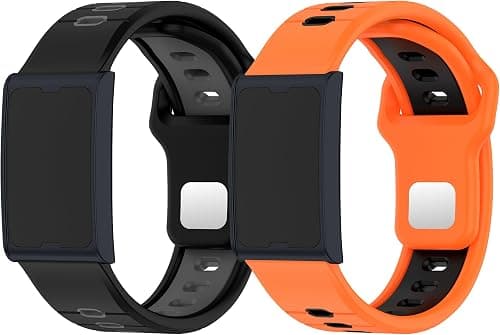 Diruite 2 Piece Bicolor Watch Straps for Amazfit Helio Silicone Watch Bands,Waterproof Ventilated Silicone Sport Watchbands Quick Release Replacement Bands for Men and Women على Amazon.ae - متتبع الأسعار