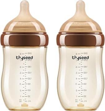 Thyseed Natural Anti-Colic Baby Bottle (PPSU(3+ Months (8 Ounce) 2 Pack)) on Amazon.ae - Price Tracker