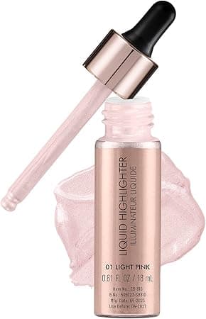 Swiss Beauty Drop & Glow Liquid Highlighter For Face Makeup | Illuminating Liquid Highlighter With Dewy Finish | Shade -Light Pink, 18ml on Amazon.ae - Price Tracker
