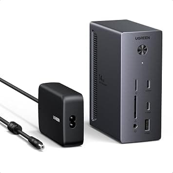 UGREEN USB C Docking Station 14 in 1 Triple Monitors, 2×4K HDMI & 8K DP | Triple display 2xHDMI+DP. 8K DP/4K HDMI, 100W PD, 10Gbps USB, Ethernet, SD/TF 170MB/s, Audio, 140W power adapter على Amazon.ae - متتبع الأسعار