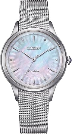 Citizen Women's Analogue Eco-Drive Watch with Stainless Steel Strap EM1150-86D on Amazon.ae - Price Tracker