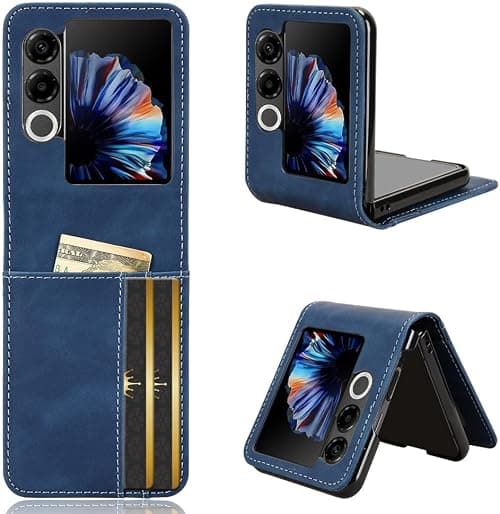 ZTE Nubia Flip 2 Case [Card Slot] [Practical Case] Compatible with ZTE Nubia Flip 2 Smartphone (Blue) on Amazon.ae - Price Tracker