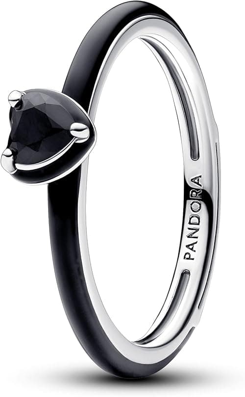 Pandora ME Sterling Silver Heart Ring with Black Crystal and Black Enamel on Amazon.ae - Price Tracker
