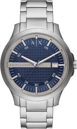 Armani Exchange Watch For Men, Quarz-Dreizeiger-Datumwerk und 46mm Gehäusegröße mit Edelstahlarmband on Amazon.ae - Price Tracker