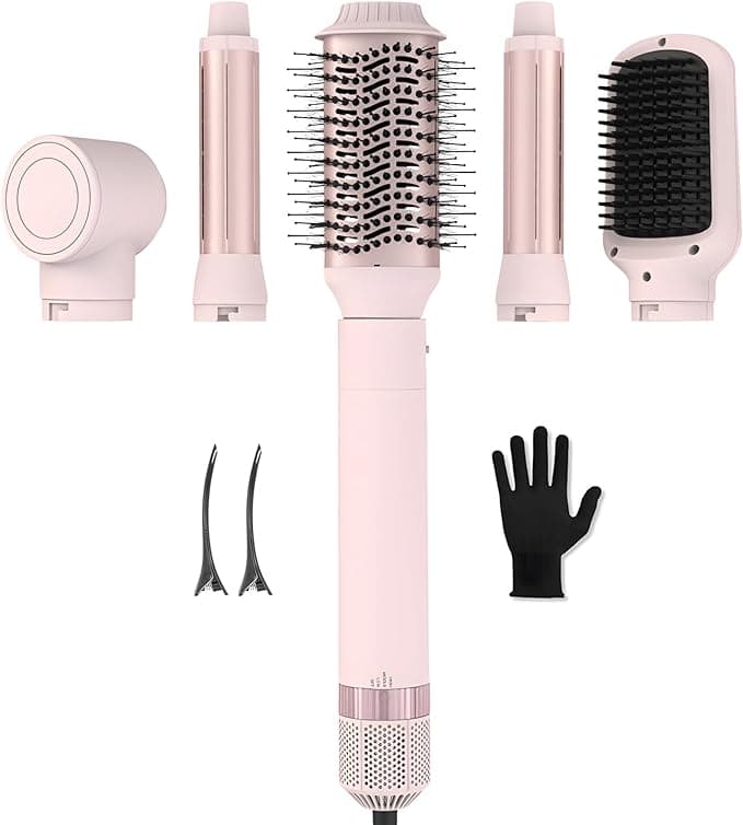 Hair Dryer Brush 5 in 1 Hair Styler, 110,000 RPM High-Speed Negative Ionic Hair Dryer, Auto Curl Frizz-Free Blow Dryer Brush for Curling Volumizing Straightening Styling on Amazon.ae - Price Tracker