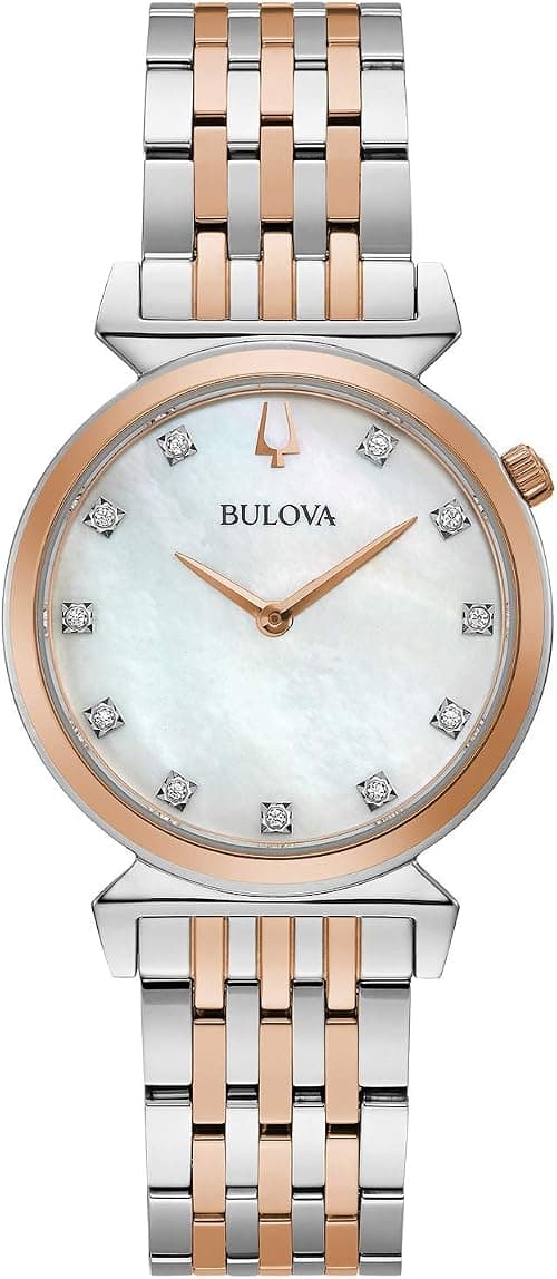 Bulova Ladies Regatta Quartz Diamond Watch, Two Tone/Two-Tone Stainless Steel Bracelet, Regatta on Amazon.ae - Price Tracker