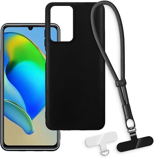 2-in-1 Protective Case and Wrist Strap Compatible with ZTE Blade V41 Smart Phone Cover with Detachable Lanyard, Anti-Slip Anti-Loss Grip Handle (Black + Black) on Amazon.ae - Price Tracker