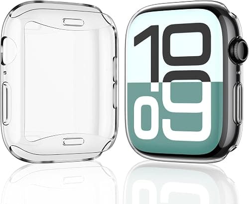 [2 Pack] JULK 46mm Case with Screen Protector for Apple Watch 11 (2025), Slim Guard Bumper, Full Coverage Soft TPU Protective Cover for iWatch Series 11/10 42mm, Transparent on Amazon.ae - Price Tracker