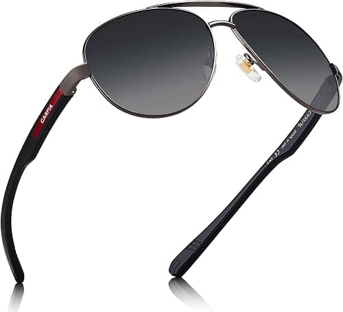 CARFIA Trendy Pilot Polarized Sunglasses for Men UV400 Lenses, Lightweight TR90 Outdoor Eyewear CA5391 on Amazon.ae - Price Tracker