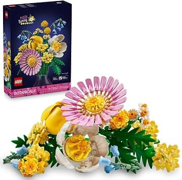 LEGO Botanicals Petite Sunny Bouquet - Faux Flowers Building Set - incl. Artificial Bluebells, Daisies, Tulips & More - Nature Toy for 9+ Year Old Girls & Teens - Birthday Gift Idea - 10347 - متتبع أسعار Amazon.sa