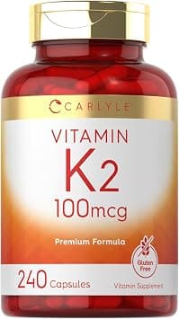 Carlyle Vitamin K2 Supplement 100 mcg | K2 MK-4 | 240 Capsules | Non-GMO & Gluten Free on Amazon.ae - Price Tracker